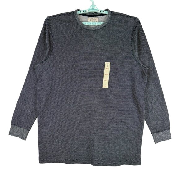 St. Johns Bay Men Super Soft Long Sleeve Crewneck Navy T-shirt Big/Tall 2XLT NWT - Picture 1 of 10